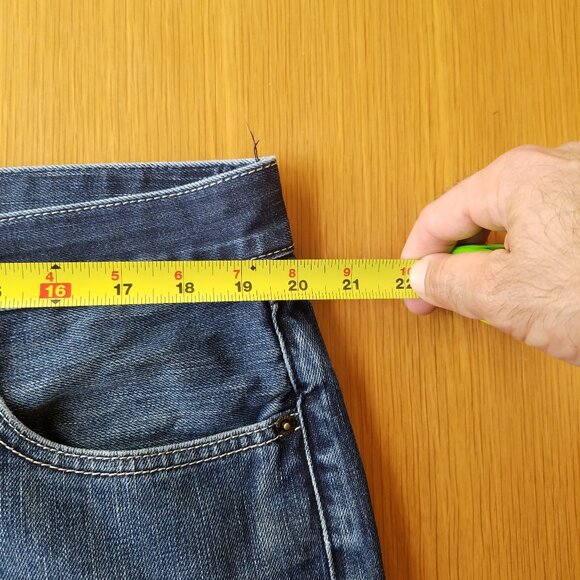 Ed Hardy 40 x 34 Embroidered Button Fly Blue Jeans by Christian Audigier - Picture 10 of 13